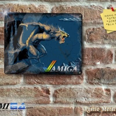 Classic Amiga Pixel art of WEREWOLF - Awesome - Metal Sign