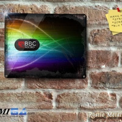 Colourful and Rustic looking BBC MICRO Logo - Metal Sign