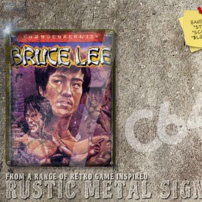 Vintage Looking Commodore 64 Game Bruce Lee Box Artwork Metal Sign [640]