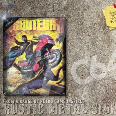 Rustic Commodore 64 Game Saboteur Box Artwork Metal Sign [653]